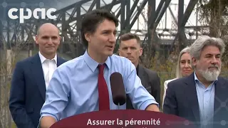 Le PM Trudeau annonce un investissement de 1 G$ sur 25 ans pour le pont de Québec — 15 mai 2024