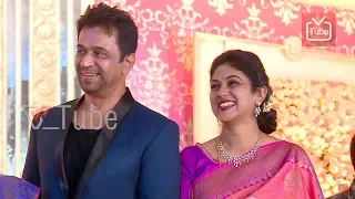 Asha Rani & Arjun Sarja At Meghana Raj & Chiranjeevi Sarja | Wedding Reception | 2018