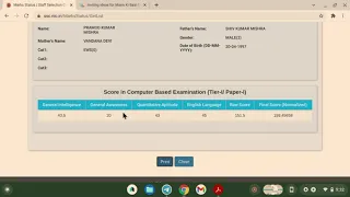 My ssc chsl 2022 tier1 scorecard #ssc cgl#chsl#cpo