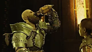 God of War - Kratos Drinking with His Son