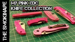 My Pink EDC Knife Collection - TheSmokinApe