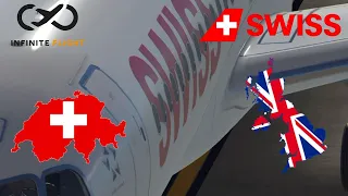 Infinite Flight Timelapse | Zurich (LSZH) to London Heathrow (EGLL) | SWISS Airbus A220