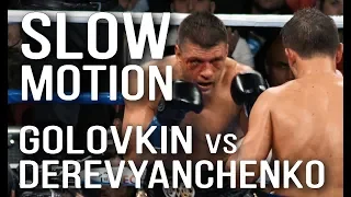 Golovkin vs. Derevyanchenko. SLOW MOTION. Головкин - Деревянченко.