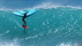 Surfing Big Waves on a Foil Board in Hawaii | Titouan Galea Riding F-ONE Wing and Foil Surfing Board