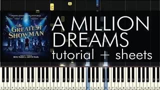 The Greatest Showman - A Million Dreams - Piano Tutorial + Sheets