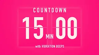 15 Minutes Countdown Flip Clock Timer / Vibration Beep 💓