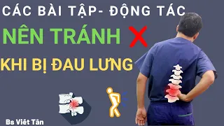 Các bài tập nên tránh khi bị đau lưng dưới - Khớp Việt Official