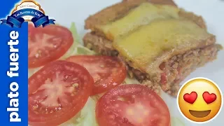 Delicious lasagna with fried plantain 💜💜💜 Las Recetas de Rosy