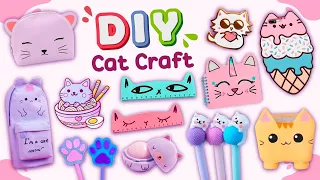 12 DIY CAT THEMED SCHOOL SUPPLIES - Create incredible cute things by yourself!