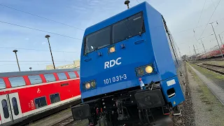 Führerstandsmitfahrt Hamburg Harburg bis Berlin Lichtenberg BR 101 Nachtzug Euronight Streckenkunde