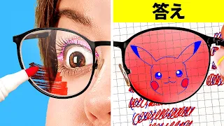 スパイのライフハックと学校のトリック||123 GO！のクラフト好きな生徒向けの簡単なクラフトとDIY