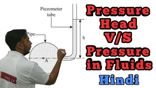 What is pressure head and pressure in fluids || Difference between pressure and Pressure head hindi