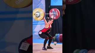 Maude Charron28 (59kg 🇨🇦) 101kg / 222lbs! #snatch #weightlifting #slowmotion