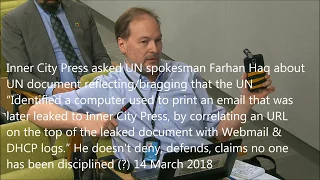 UN Admits It Investigates Whistleblowers to Press, Claims It Doesn't Retaliate