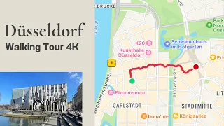 Spaziergang Walking Tour 4K Düsseldorf Altstadt Stadtmitte März 2024