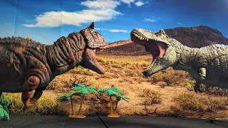 Carnotaurus vs Tyrannosaurus Rex | Hammond collection stop motion