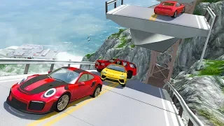 Collapsing Bridge Pileup Car Crashes #2 - BeamNG DRIVE | SmashChan