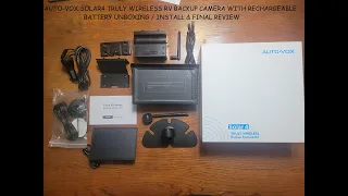 AUTO-VOX Solar4 Truly Wireless RV Backup Camera with Rechargeable Battery Unboxing & Install
