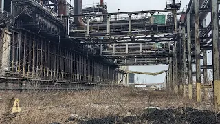 Exploring A Massive Abandoned Coal Coke Plant In The Snow