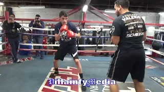 EDGAR VALERIO WORKING THE MITTS FOR FEBRUARY 22ND FIGHT DATE