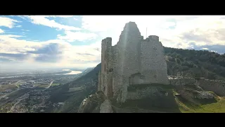 Château de Crussol en drone Ardèche