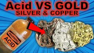 क्या होगा जब तेज़ाब (Nitric Acid) को Gold/Silver/Copper में डालेंगे | Powerful Nitric Acid VS GOLD