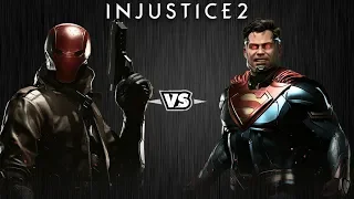 Injustice 2 - Красный Колпак против Супермена - Intros & Clashes (rus)