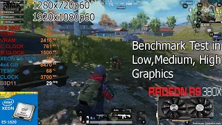 Pubg Mobile  Bechmark PC Test | Xeon E5-1620 v2 + R9 380X 4GB |Ultra Setting 1080p|