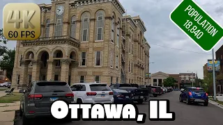 Driving Around Small Town Ottawa, Illinois in 4k Video