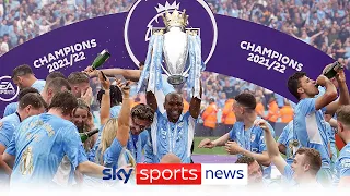 Manchester City lift the Premier League title for the sixth time