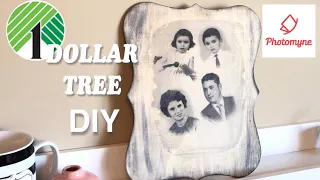 Dollar Tree DIY | How to transfer a photo image onto wood