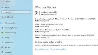 Cumulative Update for Windows 10 version 21H1 for x64 based systems KB5017308