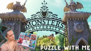 Finish a puzzle with me - Monster's University 500 piece puzzle, relaxing music for Halloween night