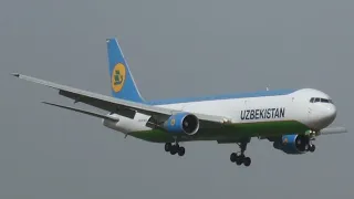 Uzbekistan Cargo B767 landing at Budapest Airport | #uzbekistanairways #b767 #landing