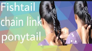 Fishtail chain-link Ponytail@Gayisam Hairstyles & Kitchen