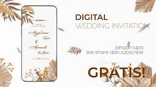 Template Undangan Pernikahan Digital Gratis  Wedding Invitation Free Powerpoint 2022