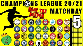 Beat The Keeper - Champions League 2020/21 Group Stages Matchday 5 in Algodoo / Marble Race King