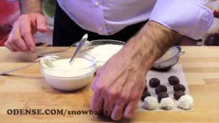 Making Marzipan Snowballs