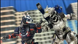 Kiryu VS Earth Garon (epic Stop Motion) (Godzilla VS Ultraman)