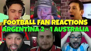 FOOTBALL FANS REACTION TO ARGENTINA 2-1 AUSTRALIA | FANS CHANNEL