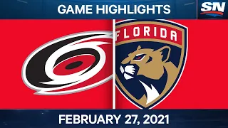 NHL Game Highlights | Hurricanes vs. Panthers - Feb. 27, 2021