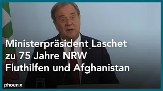 Laschet & Stamp zum Wiederaufbau nach Flutkatastrophe u. Hilfen für Schutzbedürftige aus Afghanistan