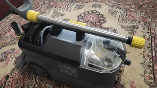 Чистка моющего пылесоса Karcher Puzzi 10/1 после его использования и сборка для хранения