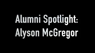 Interview with Dr. Alyson McGregor '91