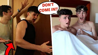 CHEATING WITH THE DOOR LOCKED PRANK ON OUR BOYFRIENDS (Gay Couple Pranks)