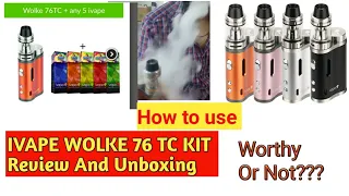 Ivape Wolke 76tc : Review and Unboxing| How to | Genuine Review Only