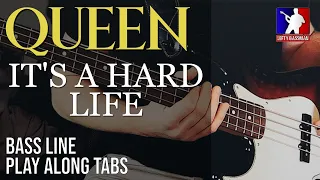 Queen - It's A Hard Life /// BASS LINE [Play Along Tabs]