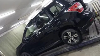 Subaru Forester покраска новой двери и локальный ремонт арочки