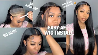 *DETAILED* 28 INCH GLUELESS WIG INSTALL | No Bald Cap | Beginner Friendly | Nadula Hair