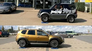 SLIP TEST - Suzuki Jimny All Grip Pro vs Dacia Duster 4WD - @4x4.tests.on.rollers